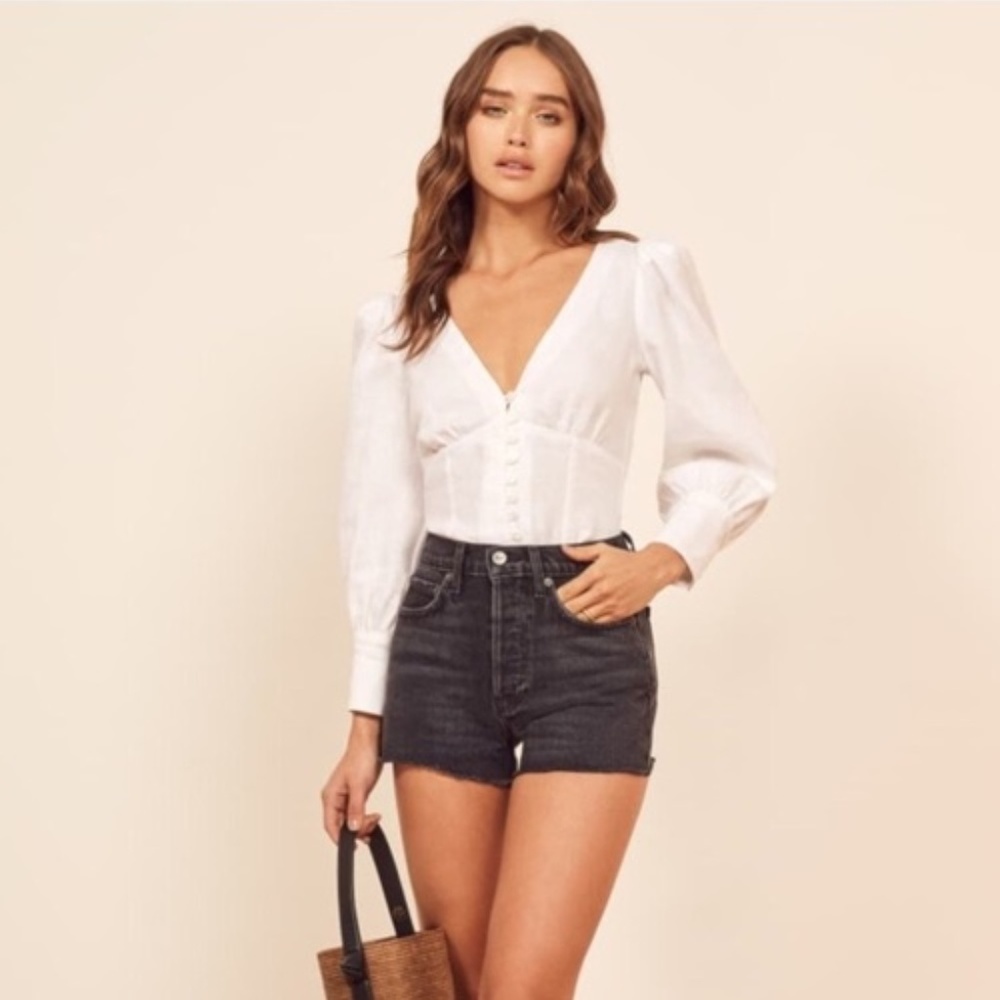 NWT Reformation Dixie Black High Rise Shorts